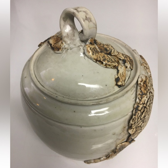 Glazed Pottery Jar with Lid Zimmerman signed glazed pottery - Picture 5 of 11